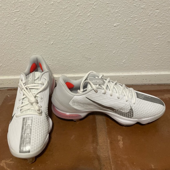 Nike Men's Force Zoom Trout 7 Pro Metal Baseball Cleats White Size: 8.5 - Picture 2 of 6